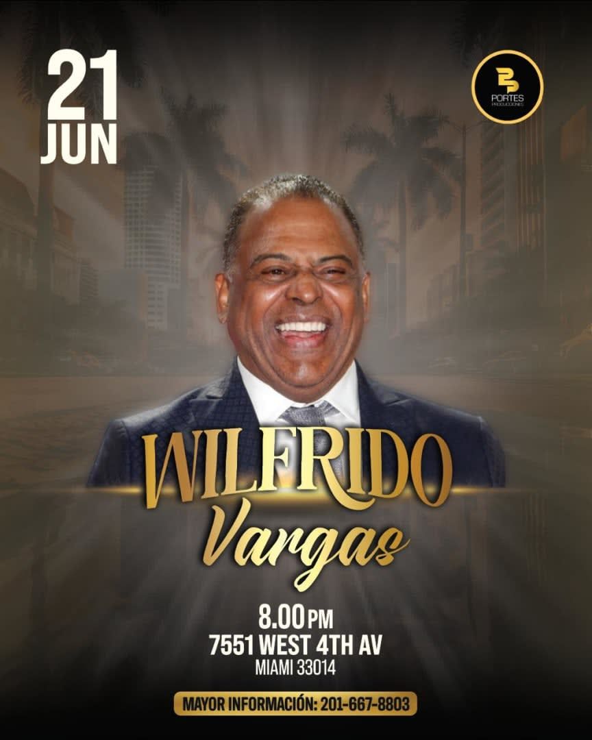 Wilfrido Vargas at Tarima Producciones, 21 June | Event in Miami Lakes | AllEvents