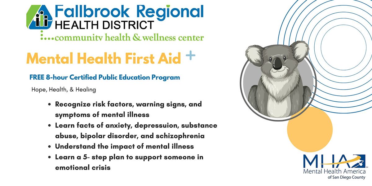 [IN-PERSON] Veterans & Families Mental Health First Aid Training, 15 November | Event in Fallbrook | AllEvents