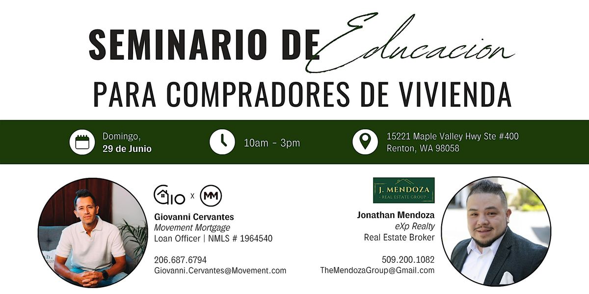 CLASE GRATUITA- Cómo Comprar Tu Casa Con Ayuda De Préstamos, 29 June | Event in Renton | AllEvents