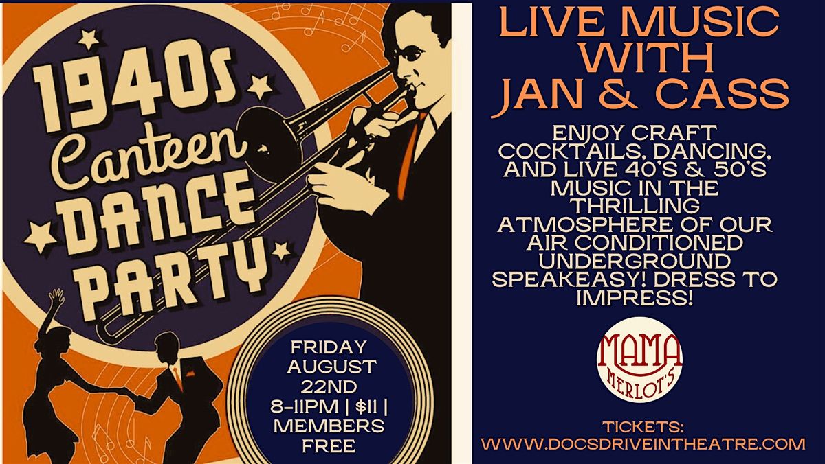 1940s Canteen Dance Party! Live music with Jan & Cass, 22 August | Event in Buda | AllEvents