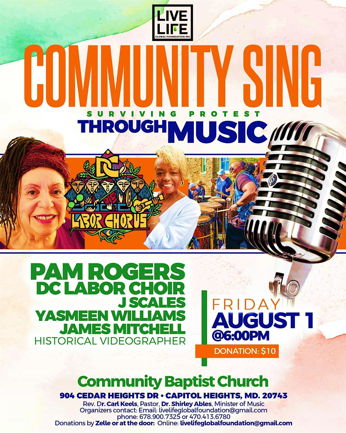 Community Sing: Surviving Protest Through Music, 1 August | Event in Capitol Heights | AllEvents