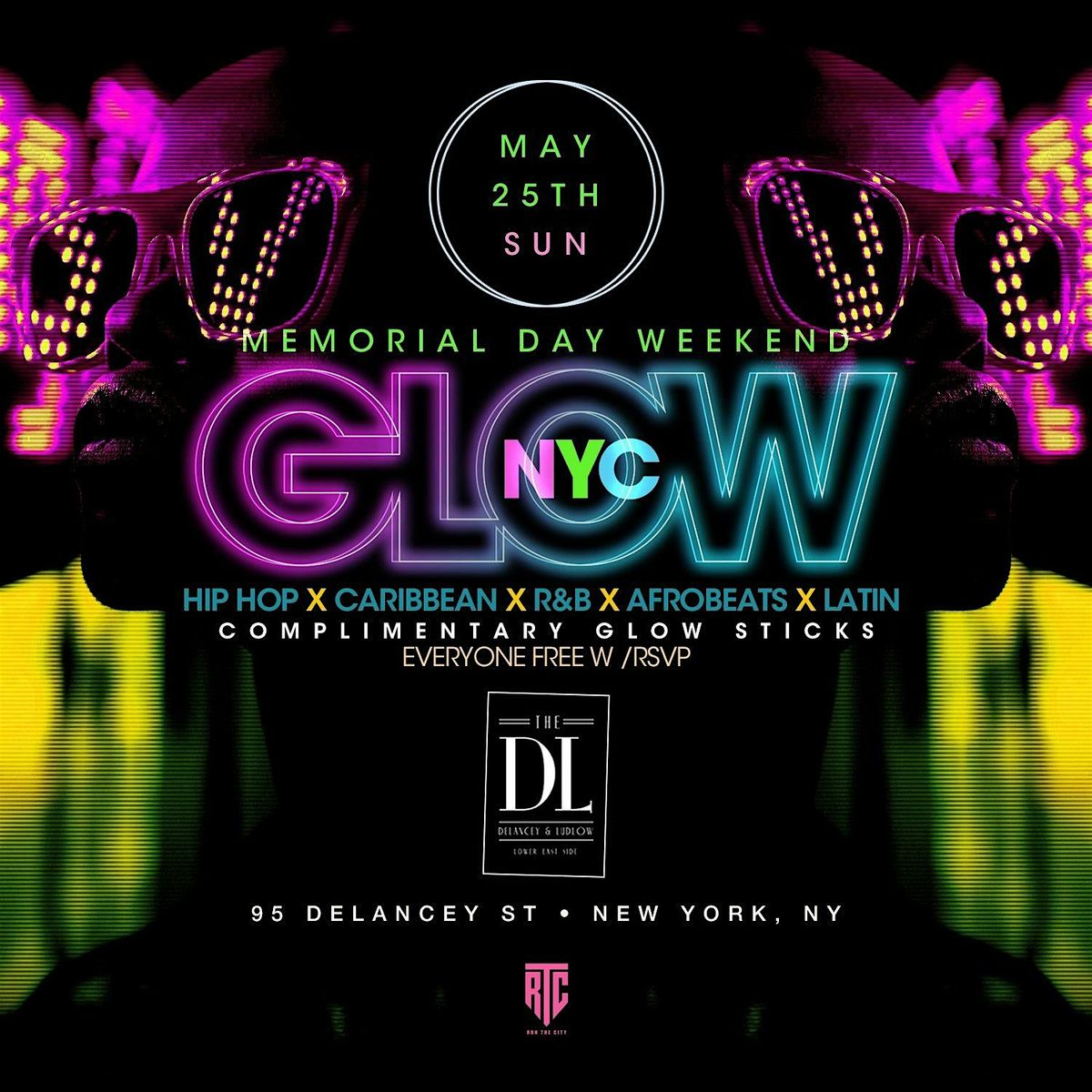 NYC’S #1 MEMORIAL DAY WEEKEND PARTY GLOW NYC, 25 May | Event in New York | AllEvents