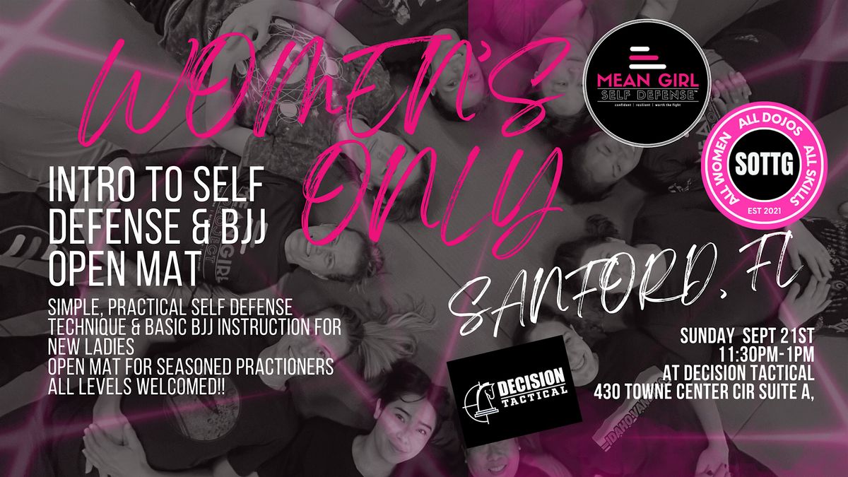 FREE Women's Only Brazilian Jiu-Jitsu Open Mat & Intro to Self Defense, 21 September | Event in Sanford