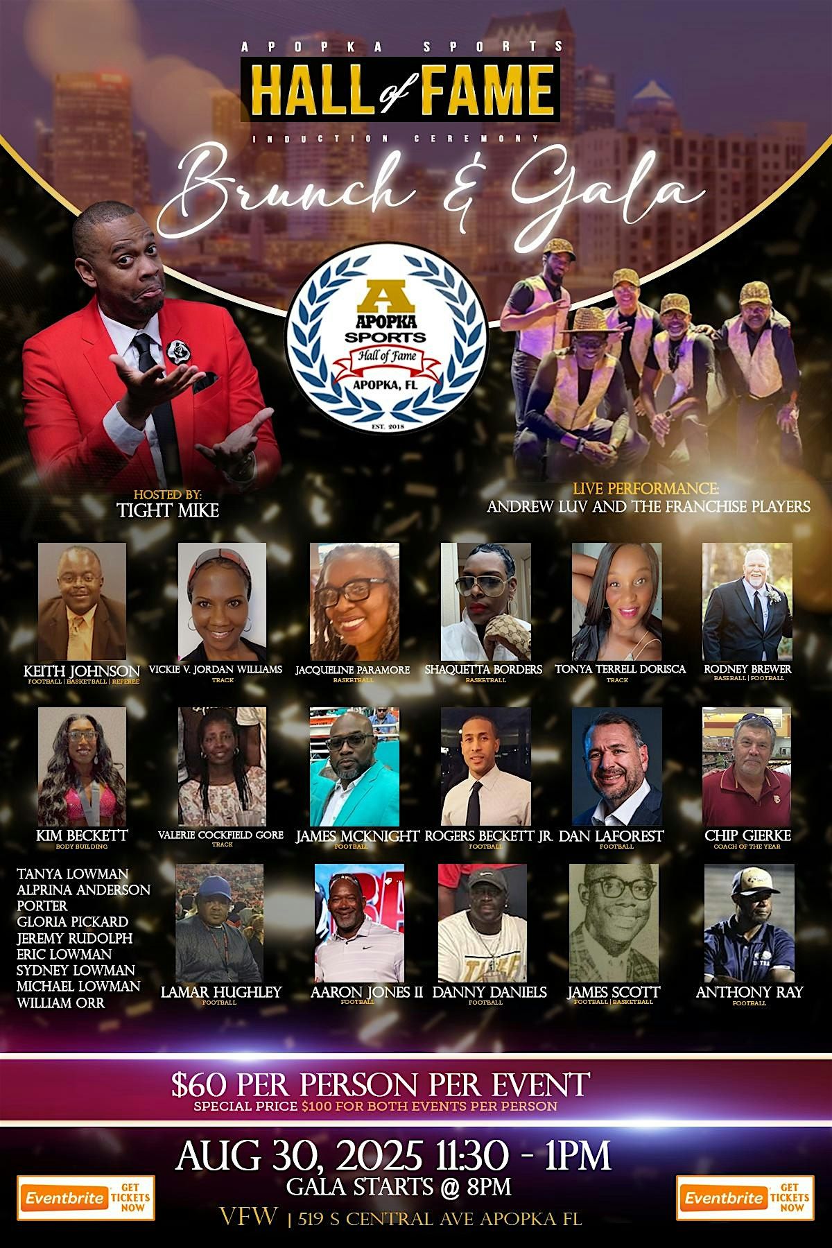 Apopka Sports Hall of Fame Brunch & Gala, 30 August | Event in Apopka | AllEvents