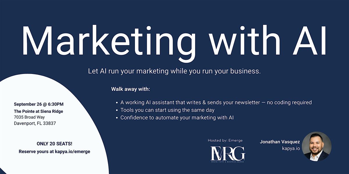 Marketing with AI, 26 September | Event in Davenport | AllEvents