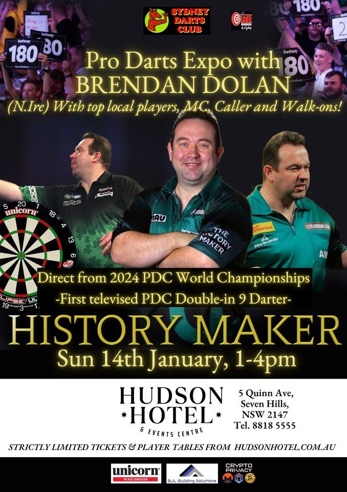PDC Pro Darts Expo with Brendan Dolan (n.Ireland), Hudson Hotel