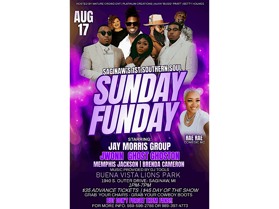 Saginaw's 1st Southern Soul Sunday Funday – Peace & Unity Weekend, 17 August | Event in Saginaw | AllEvents