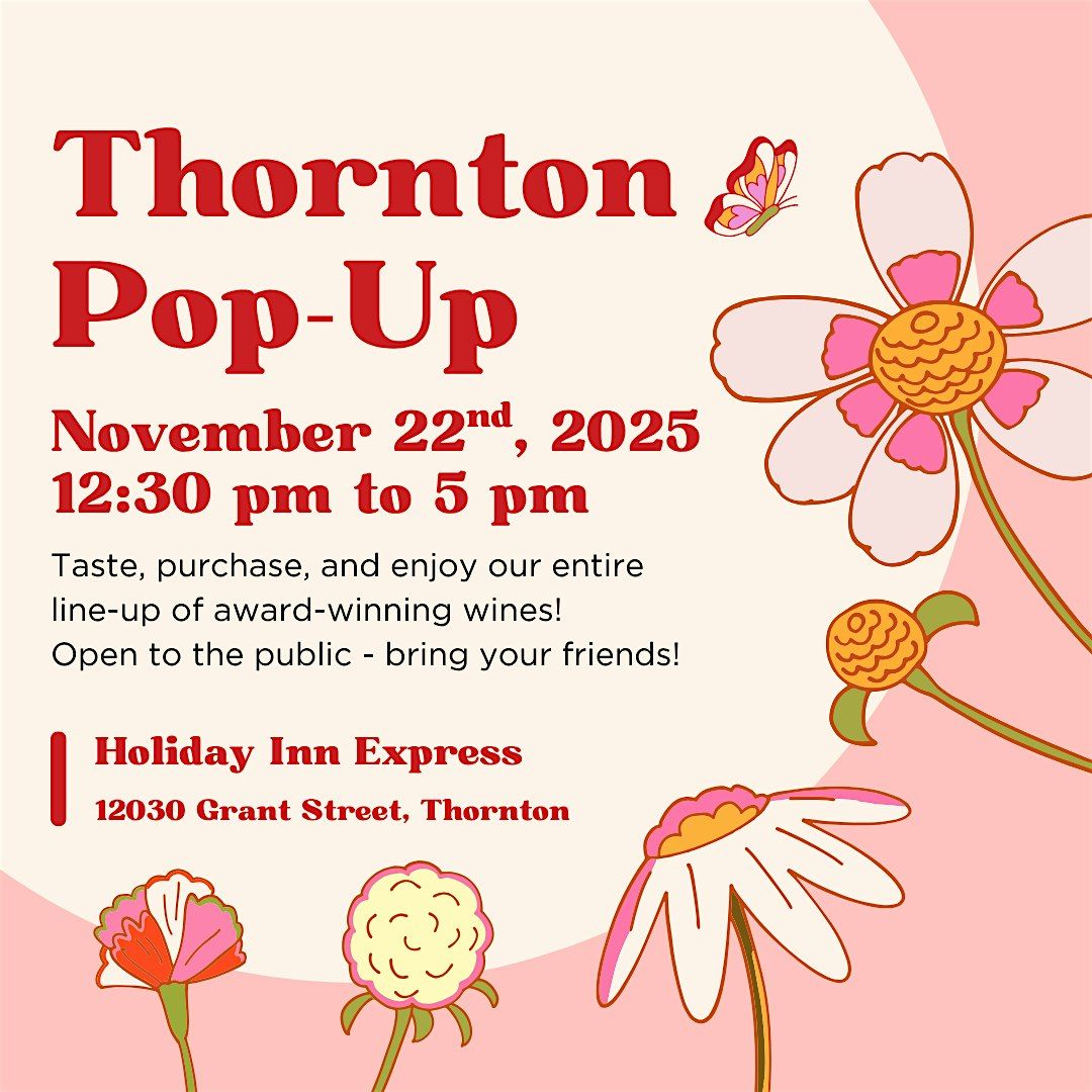 Thornton Pop-Up Tasting Room with Whitewater Hill Vineyards, 22 November | Event in Thornton | AllEvents