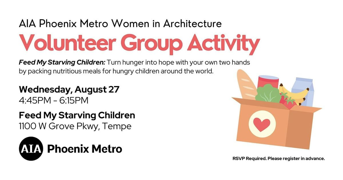 AIA Phoenix Metro Women in Architecture Volunteer Group Activity, 27 August | Event in Tempe | AllEvents