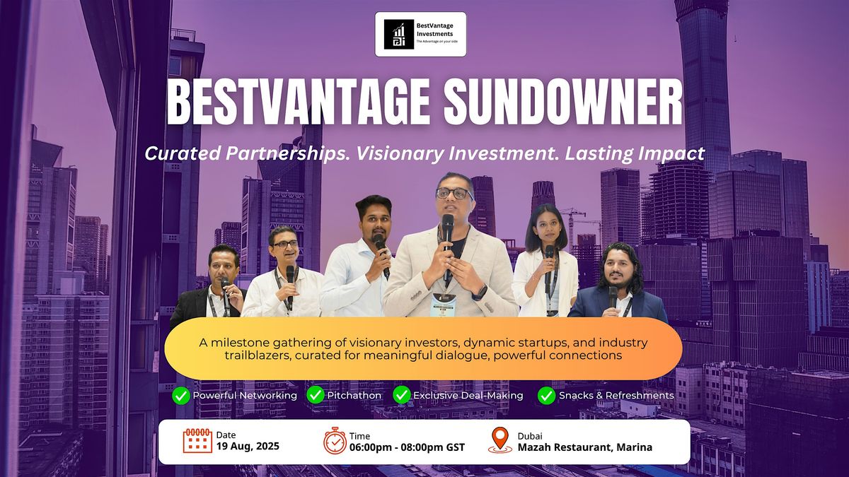 Bestvantage Sundowner - Dubai Edition, 19 August | Event in Dubai | AllEvents