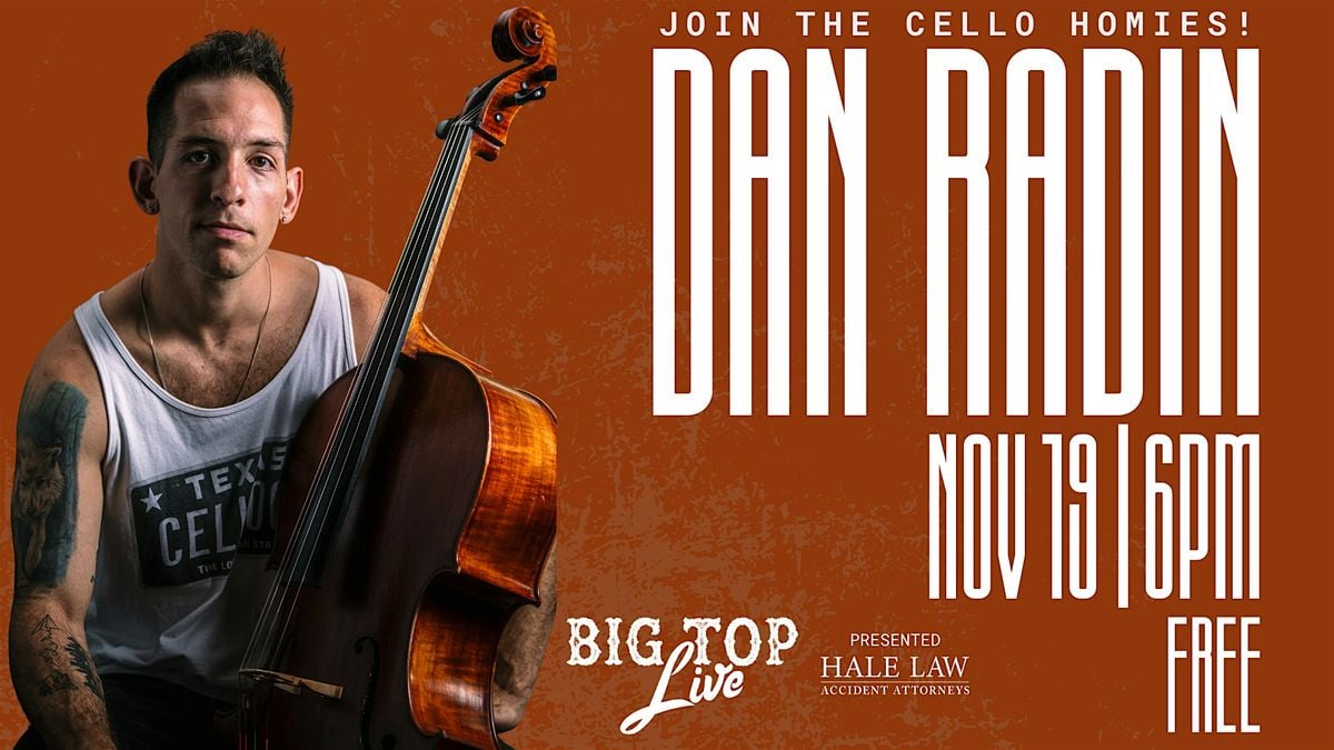Dan Radin Cellist/Singer-Songwriter (Free Show Upgrades Available), 19 November | Event in Sarasota | AllEvents