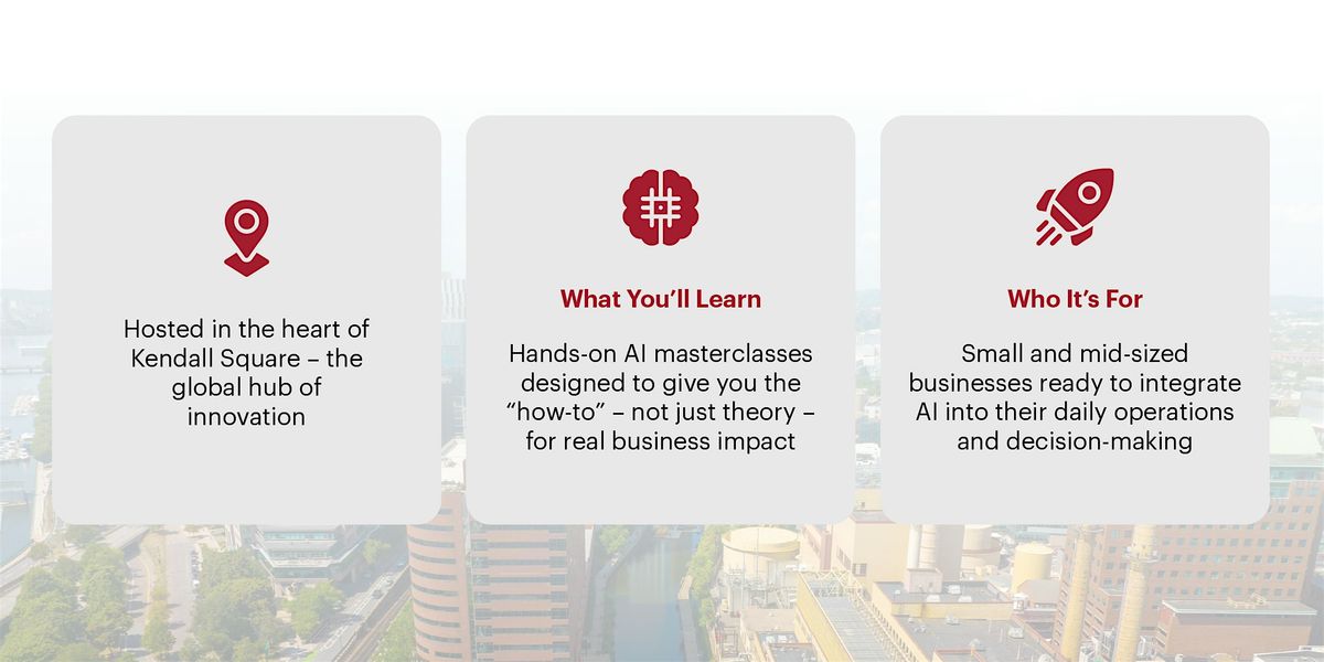 Harvard Square Artificial Intelligence Masterclasses for Local Businesses, 24 September | Event in Cambridge
