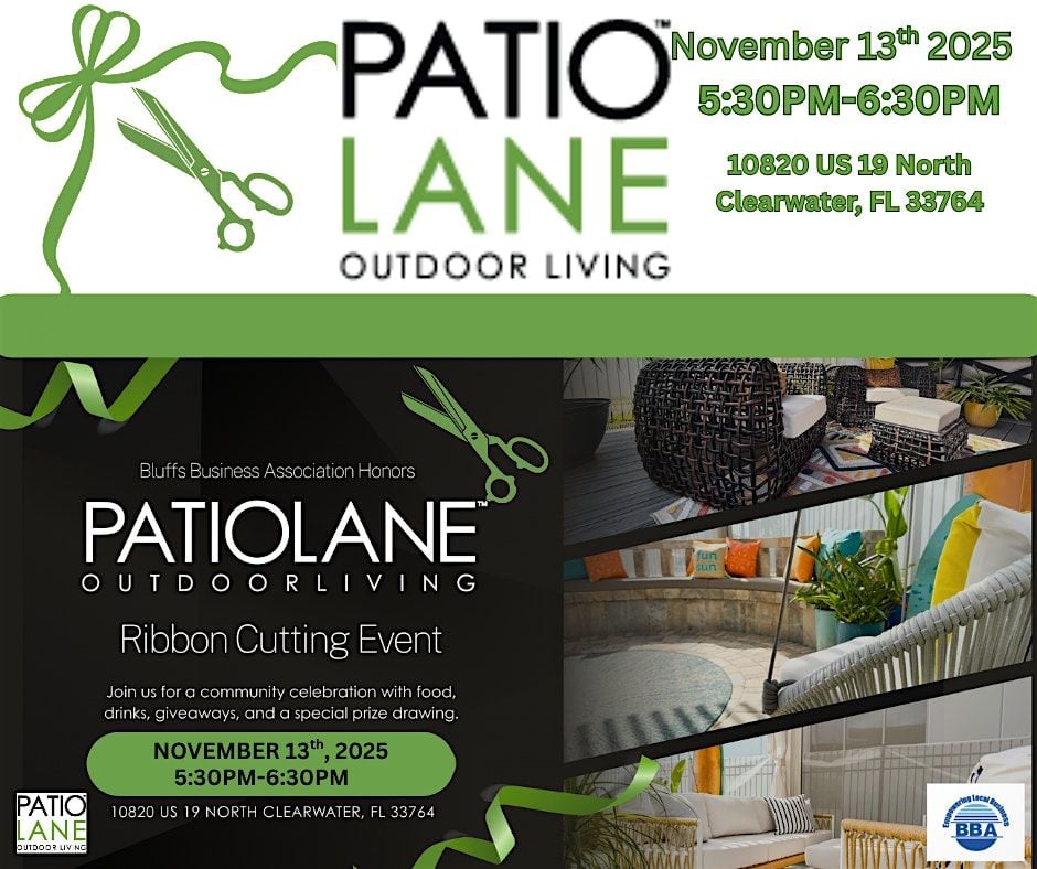 BBA Ribbon Cutting hosted by Patio Lane Outdoor Living, 13 November | Event in Clearwater | AllEvents