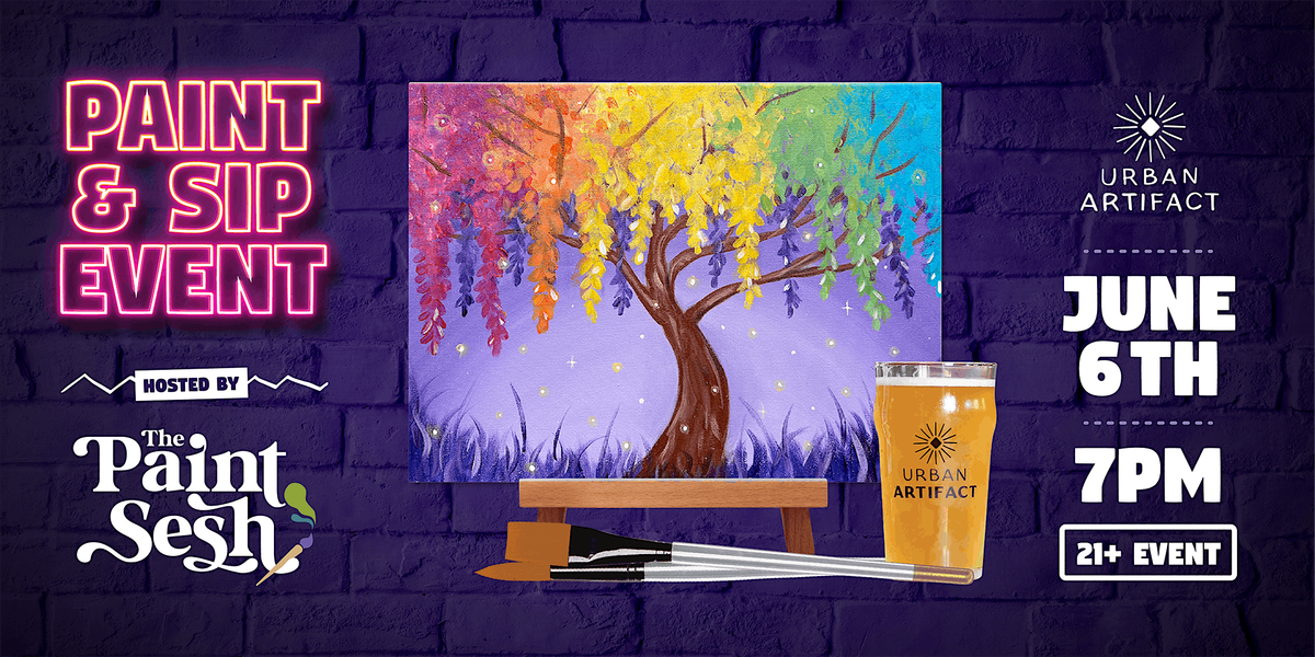 Paint & Sip Painting Event in Cincinnati, OH – “Rainbow Tree” at UA, 6 June | Event in Cincinnati