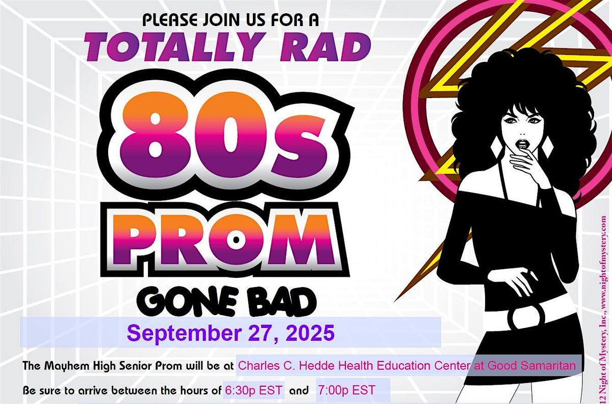 GSH Auxiliary 80s Prom M**der Mystery (Interactive), 27 September | Event in Vincennes | AllEvents