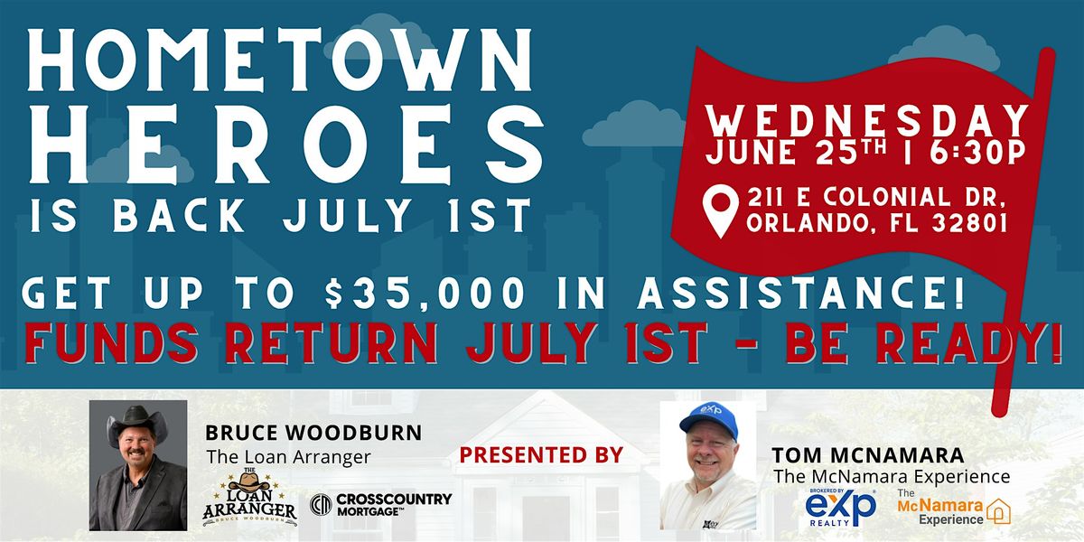 Florida Hometown Heroes is BACK – Get Up to $35,000 in Assistance! | Event in Orlando | AllEvents