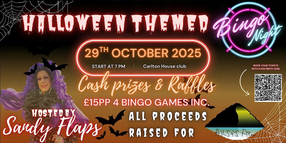 Ailsa's Aim Spooky Drag Bingo with Sandy Flaps, 29 October | Event in Olney | AllEvents