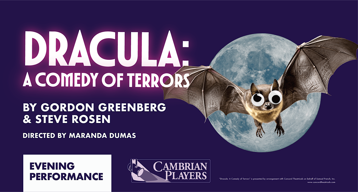 DRACULA: A COMEDY OF TERRORS at Cambrian Players - Nov. 20th, 20 November | Event in Thunder Bay | AllEvents