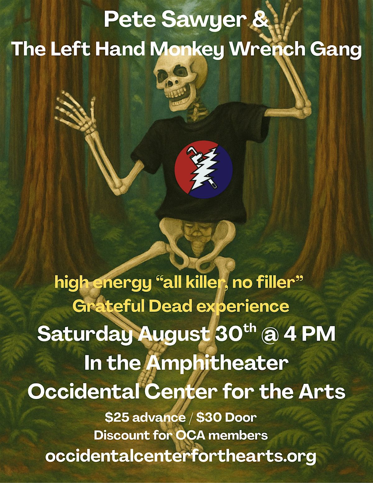 Pete Sawyer & The Left Hand Monkey Wrench Gang in Occidental, 30 August | Event in Occidental | AllEvents