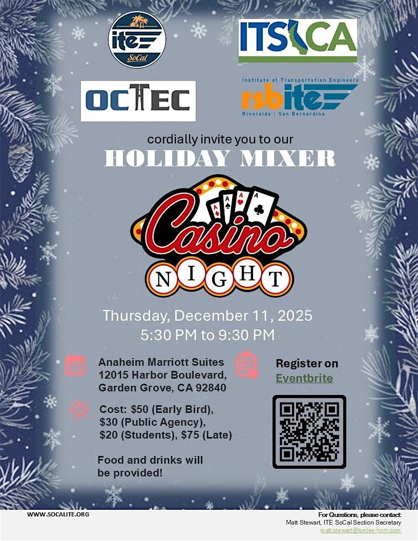 Holiday Mixer 2025 - ITE SoCal, OCTEC,  RSB ITE, and ITSCA, 11 December | Event in Garden Grove | AllEvents