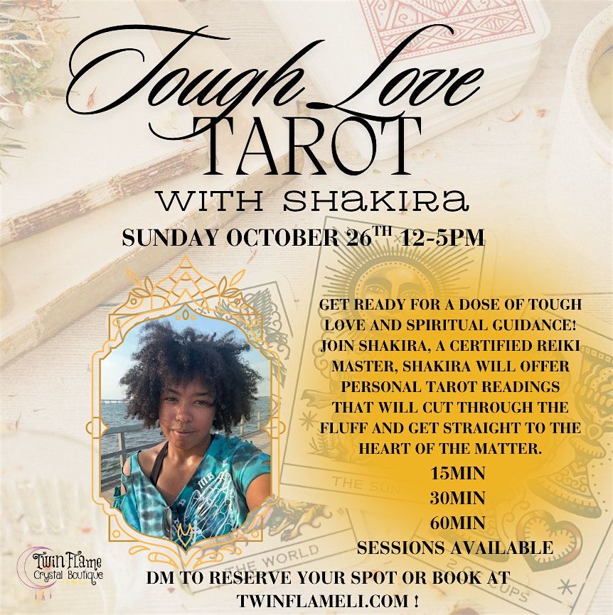 Tough Love Tarot Readings With Shakira, 26 October | Event in Bethpage | AllEvents