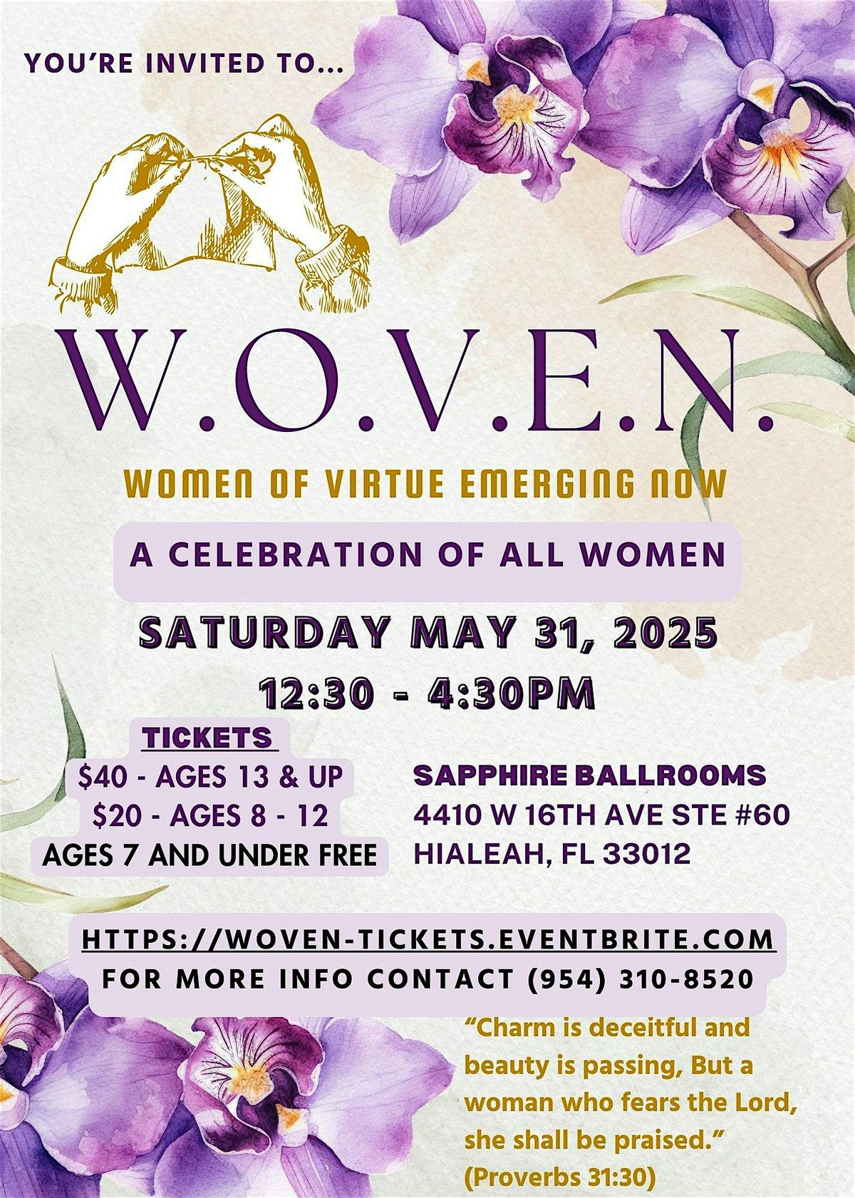 W.O.V.E.N., 31 May | Event in Hialeah | AllEvents