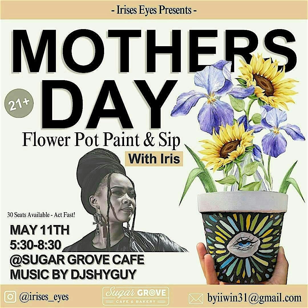Mothers Day Flower Pot Painting With Iris, 11 May | Event in Syracuse | AllEvents