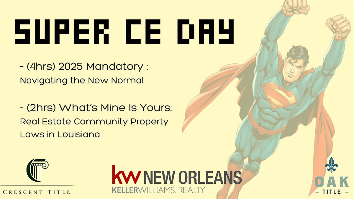 Super CE Day : Mandatory + Community Property Law, 25 September | Event in New Orleans | AllEvents