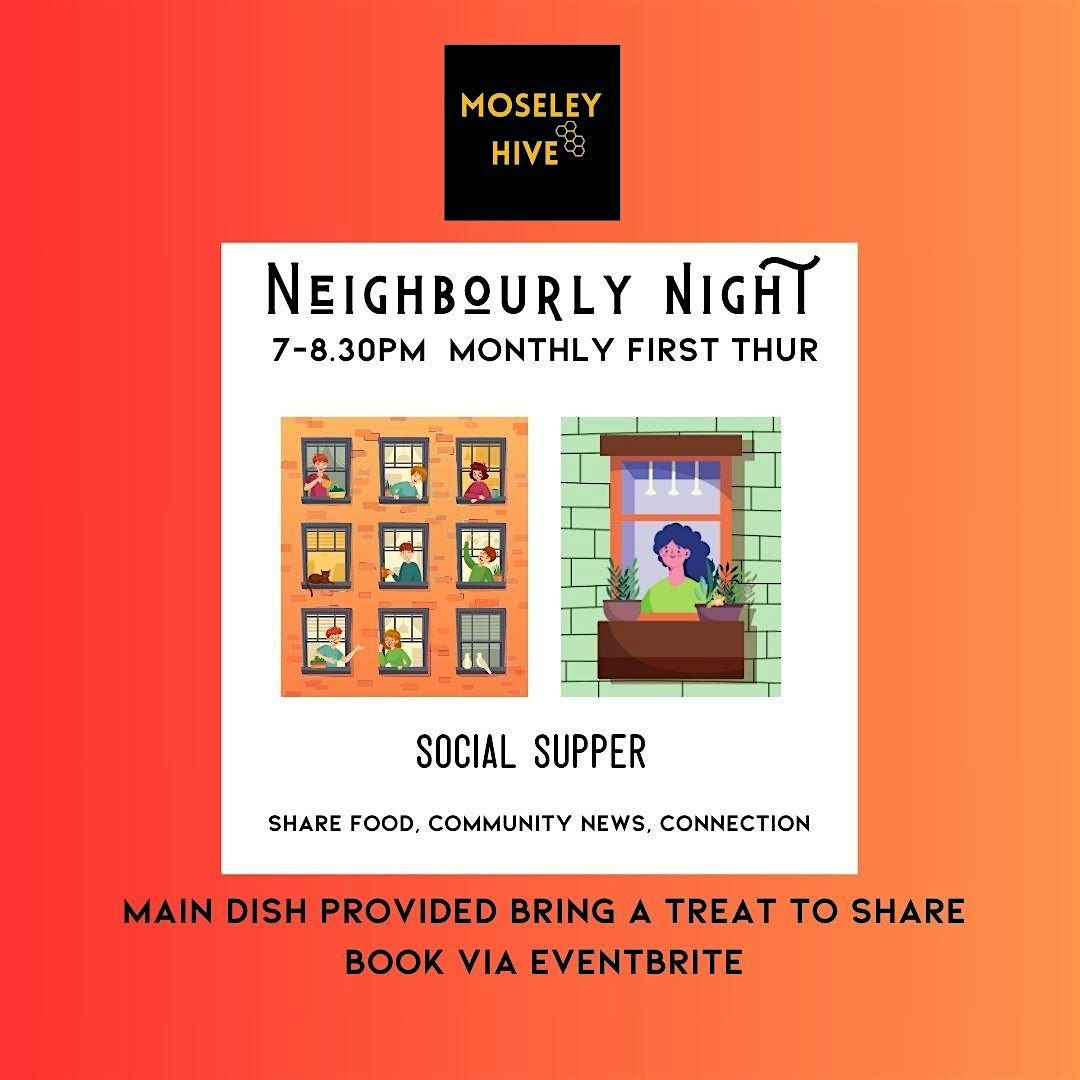Neighbourly Night:  Social Supper, 5 June | Event in Birmingham | AllEvents