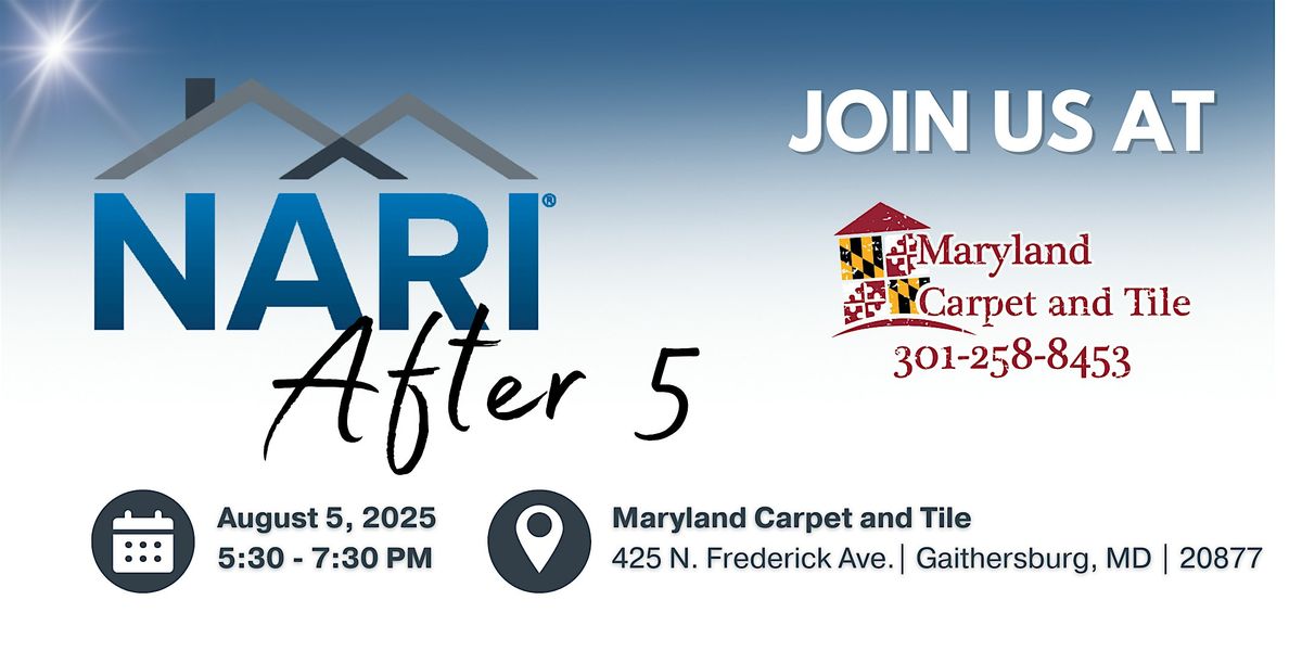 NARI After 5, 5 August | Event in Gaithersburg | AllEvents
