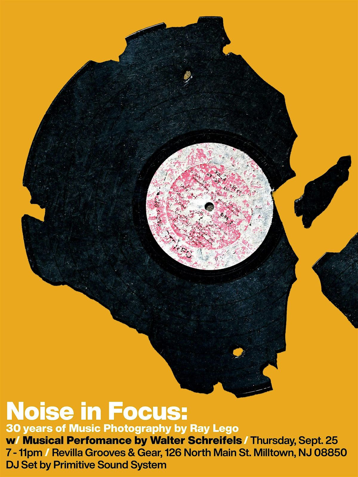 Noise In Focus:30 Years of Music Photography w/Ray Lego & Walter Schreifels, 25 September | Event in Milltown