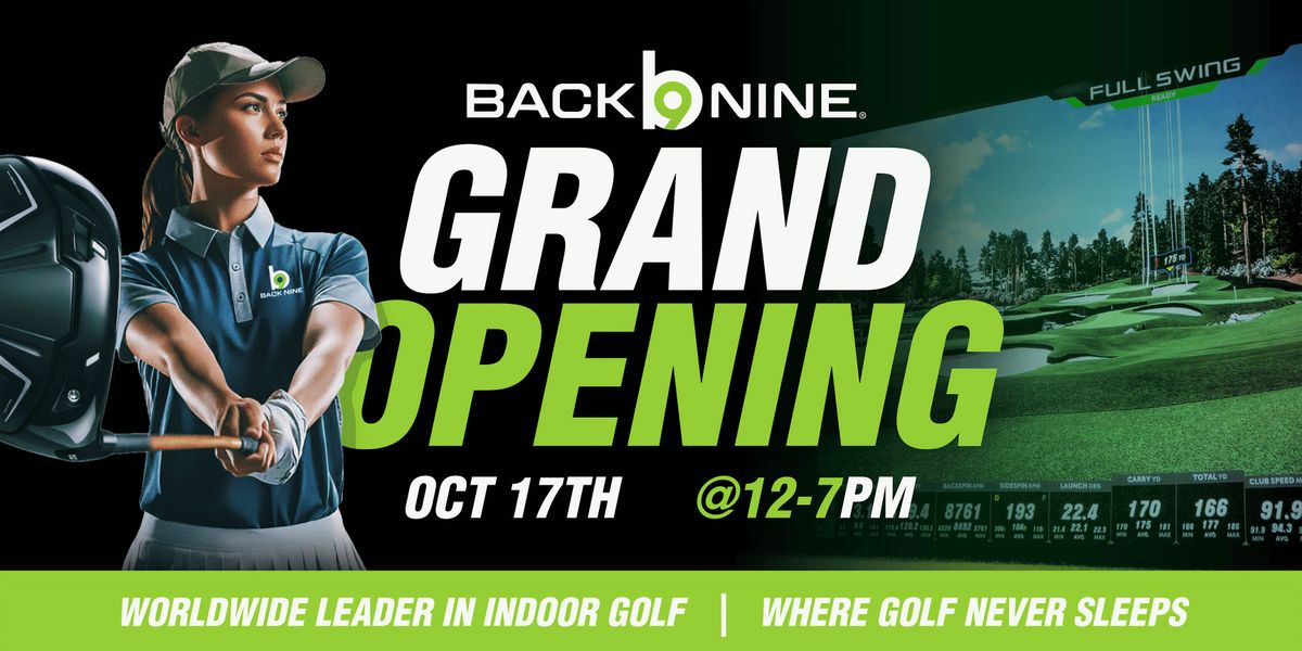 Back Nine Golf - Grand Opening, 10 Derby Square, Epsom, 17 October 2026 ...