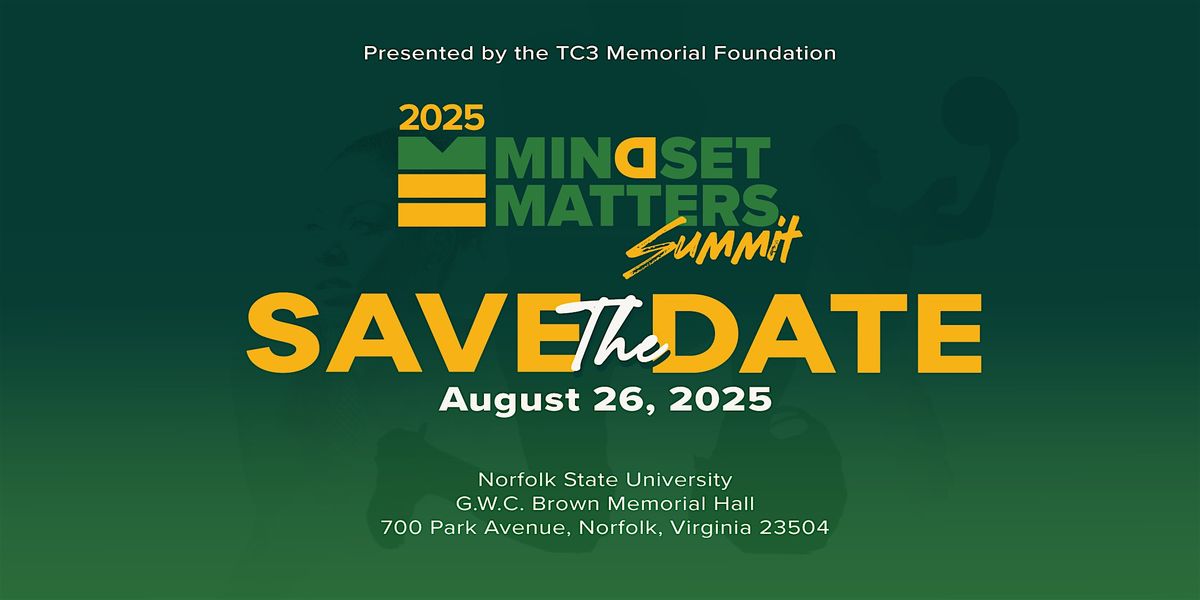 Mindset Matters Summit – 2025 Presented by the TC3 Memorial Foundation, 26 August | Event in Norfolk | AllEvents