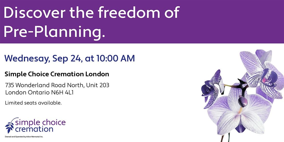 Discover the Freedom of Pre-Planning Seminar, 24 September | Event in London | AllEvents
