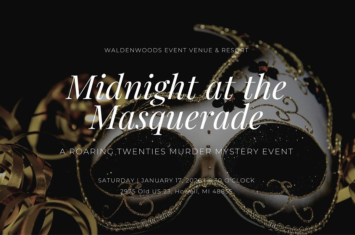 Midnight at the Masquerade: A Roaring Twenties M**der Mystery, 17 January | Event in Howell | AllEvents