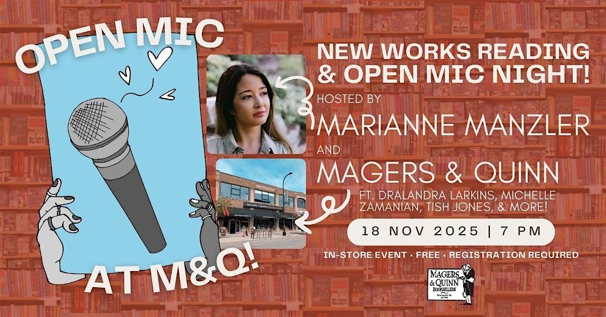 New Works Reading & Open Mic Night!, 18 November | Event in Minneapolis | AllEvents