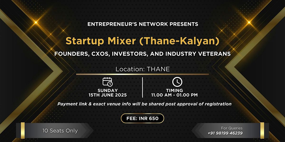 Startup Mini-Meetup (Thane to  Kalyan), 15 June | Event in Thane | AllEvents