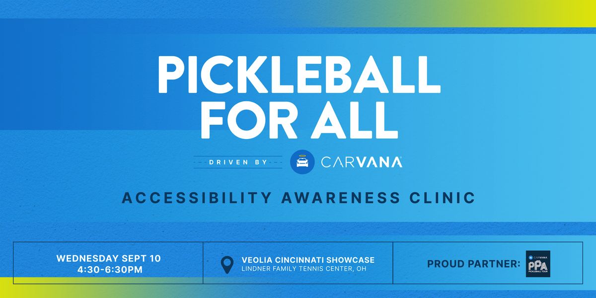 Pickleball for All: Accessibility Awareness Clinic, 10 September | Event in Mason | AllEvents