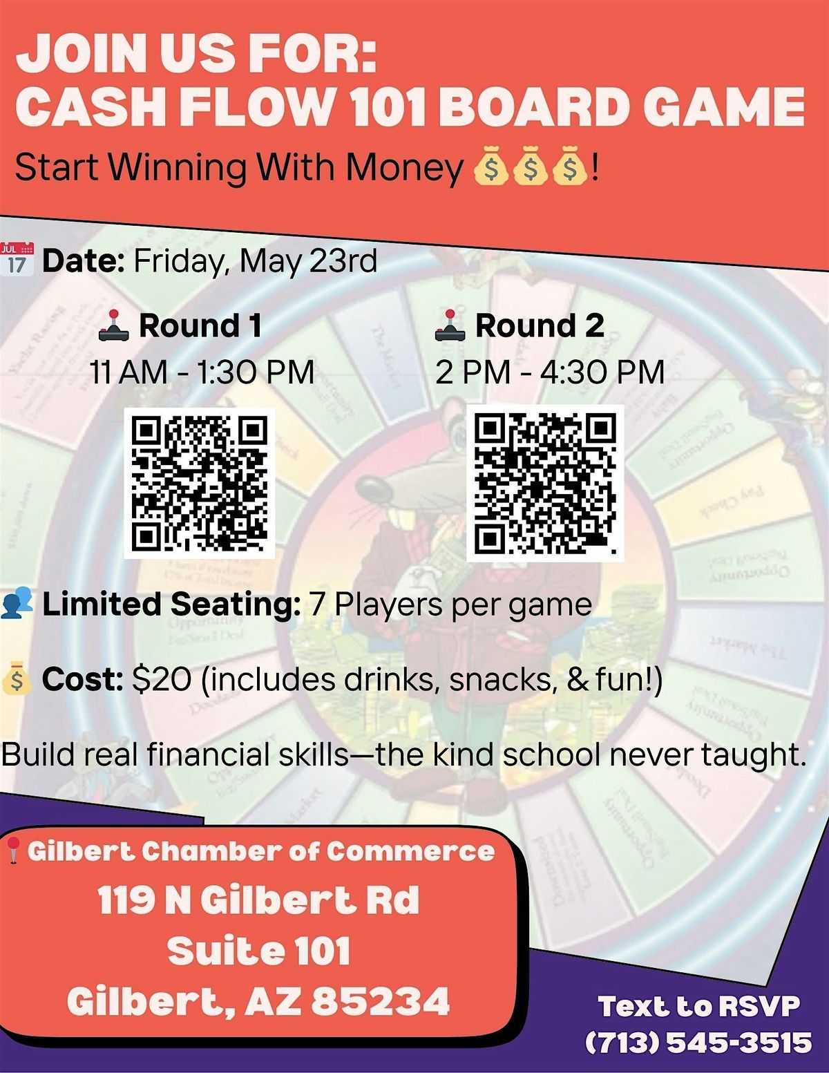 Cash Flow 101 Board Game Event: Round 1, 23 May | Event in Gilbert | AllEvents