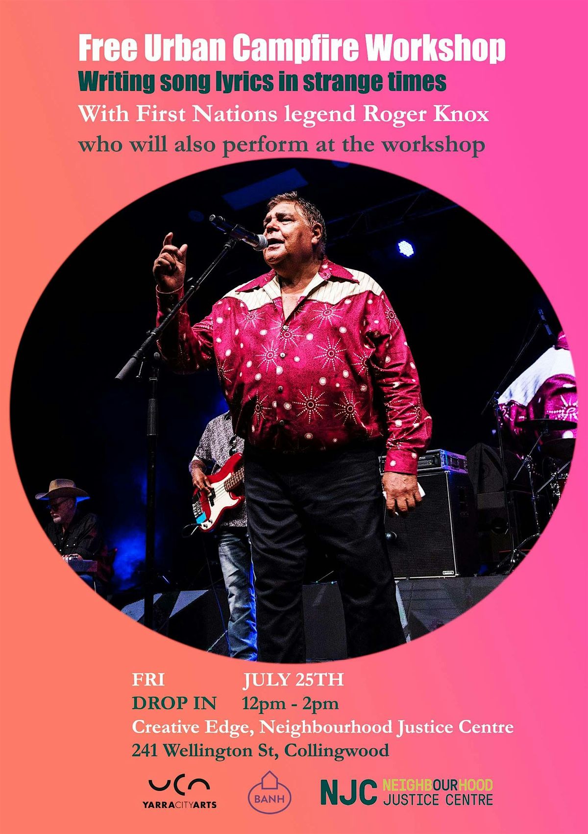 Writing Song Lyrics in Strange Times - with Roger Knox, 25 July | Event in Collingwood | AllEvents