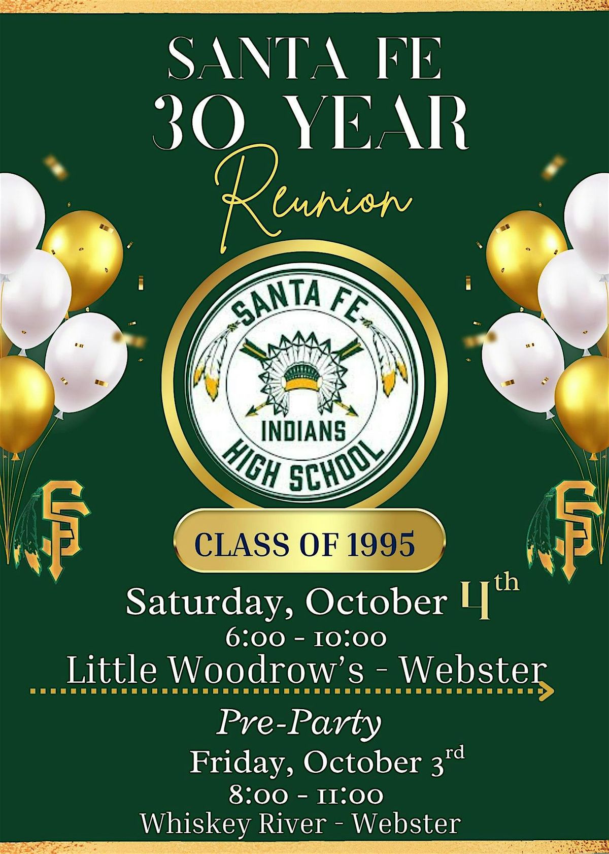 Santa Fe High School 30 Year Reunion, 4 October | Event in Webster | AllEvents