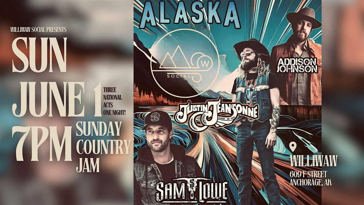 Williwaw Social presents Sunday Country Jam - 3 national acts one night!, 1 June | Event in Anchorage | AllEvents