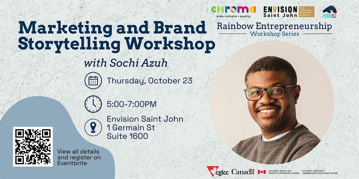 Marketing and Brand Storytelling with Sochi Azuh, 23 October | Event in Saint John | AllEvents