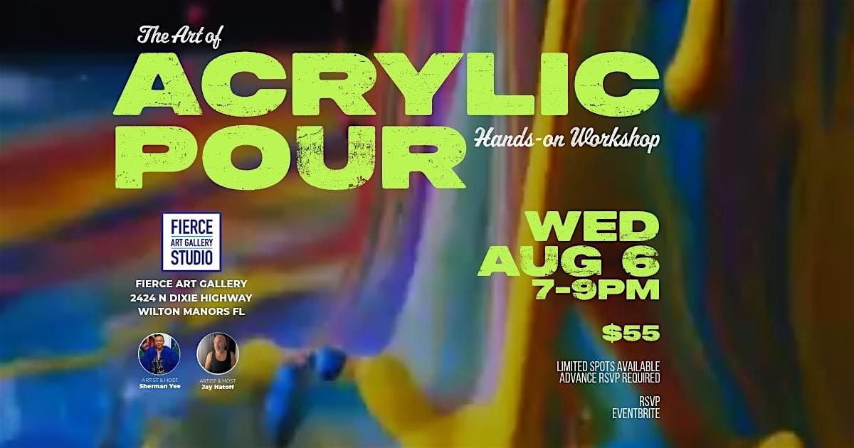 Ready to Pour, Play, and Let Go?  Acrylic Pour Class for all levels, 6 August | Event in Wilton Manors | AllEvents