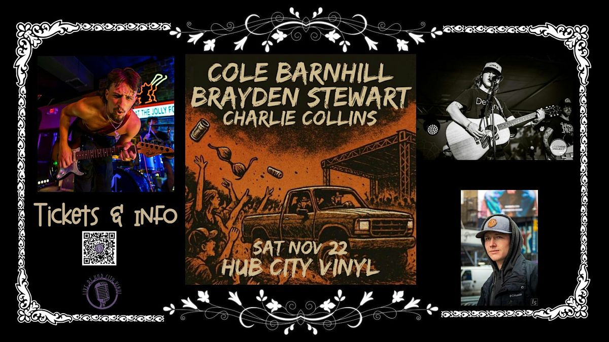 Cole Barnhill + Brayden Stewart + Charlie Collins, 22 November | Event in Hagerstown | AllEvents