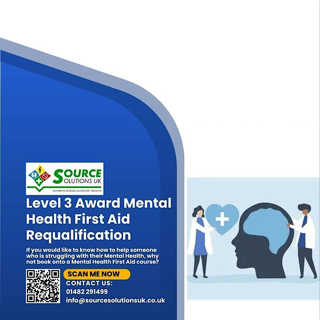1 Day Level 3 Award in Mental Health at Work Requalification - £275