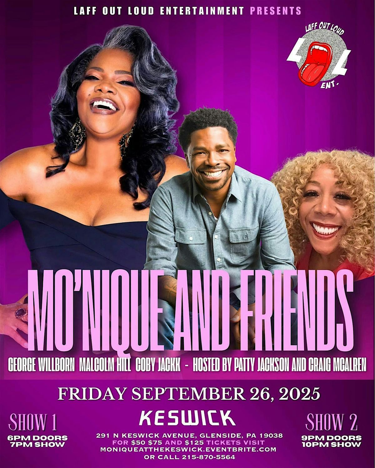 Laff Out Loud Entertainment Presents: Mo'Nique Live at The Keswick, 26 September | Event in Glenside | AllEvents