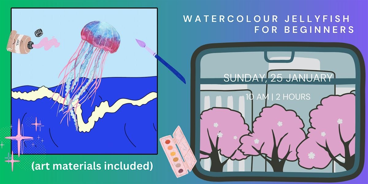 Watercolour Jellyfish for Beginners, 25 January | Event in Melbourne | AllEvents