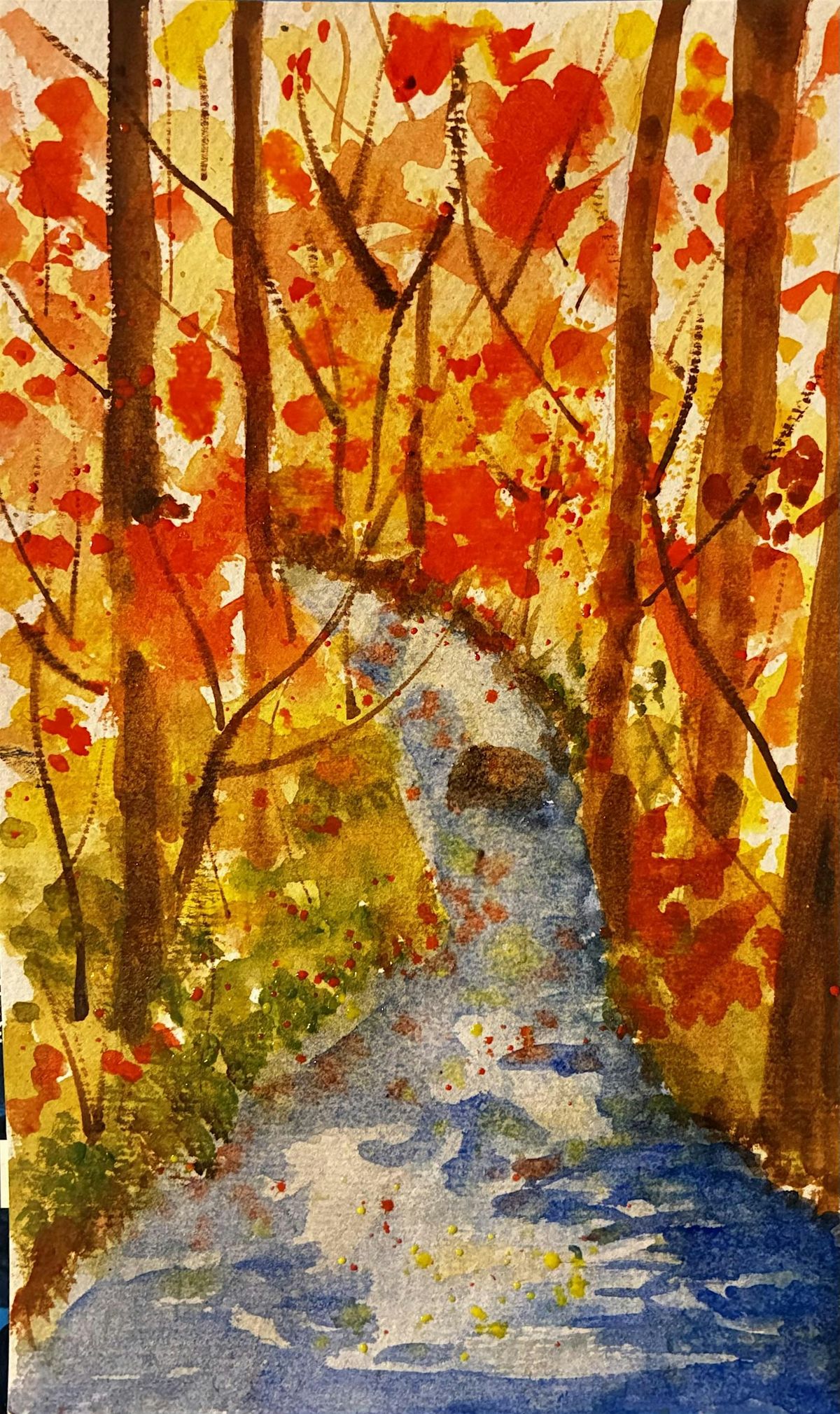 Beginner Watercolor Class: Abstract Woodland, 25 October | Event in Weymouth | AllEvents