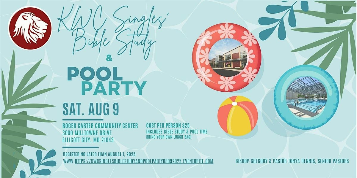 KWC Singles Bible Study & Pool Party, 9 August | Event in Ellicott City | AllEvents